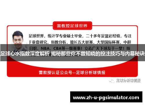 足球心水指数深度解析 揭秘那些你不曾知晓的投注技巧与内幕秘诀