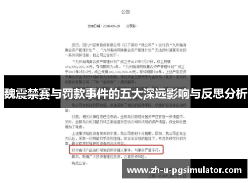 魏震禁赛与罚款事件的五大深远影响与反思分析